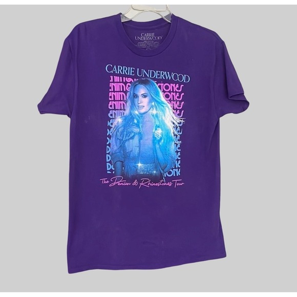Tops - Carrie Underwood Denim & Rhinestones Tour Graphic Tee XL